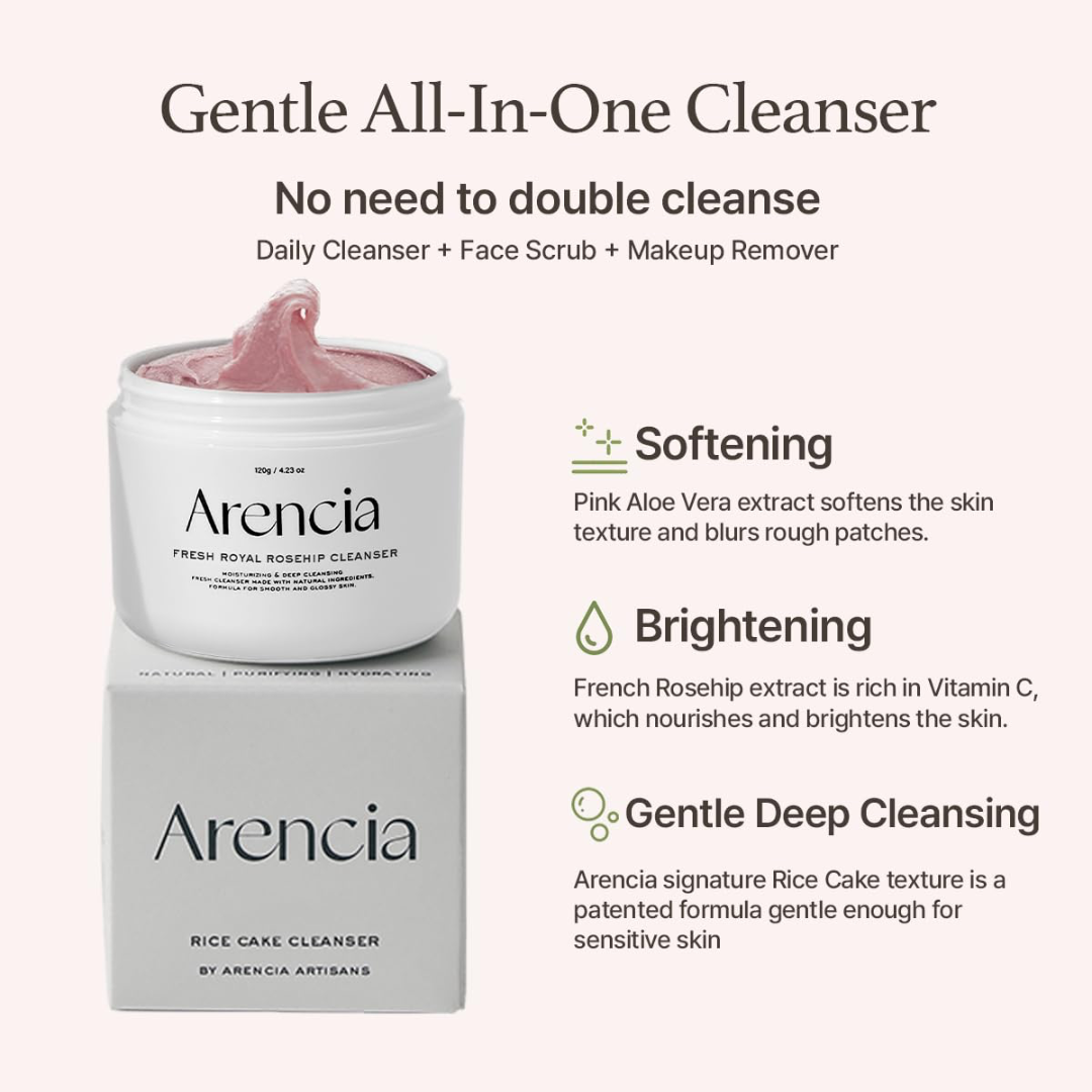 ARENCIA Fresh Rosehip Rice Mochi Cleanser