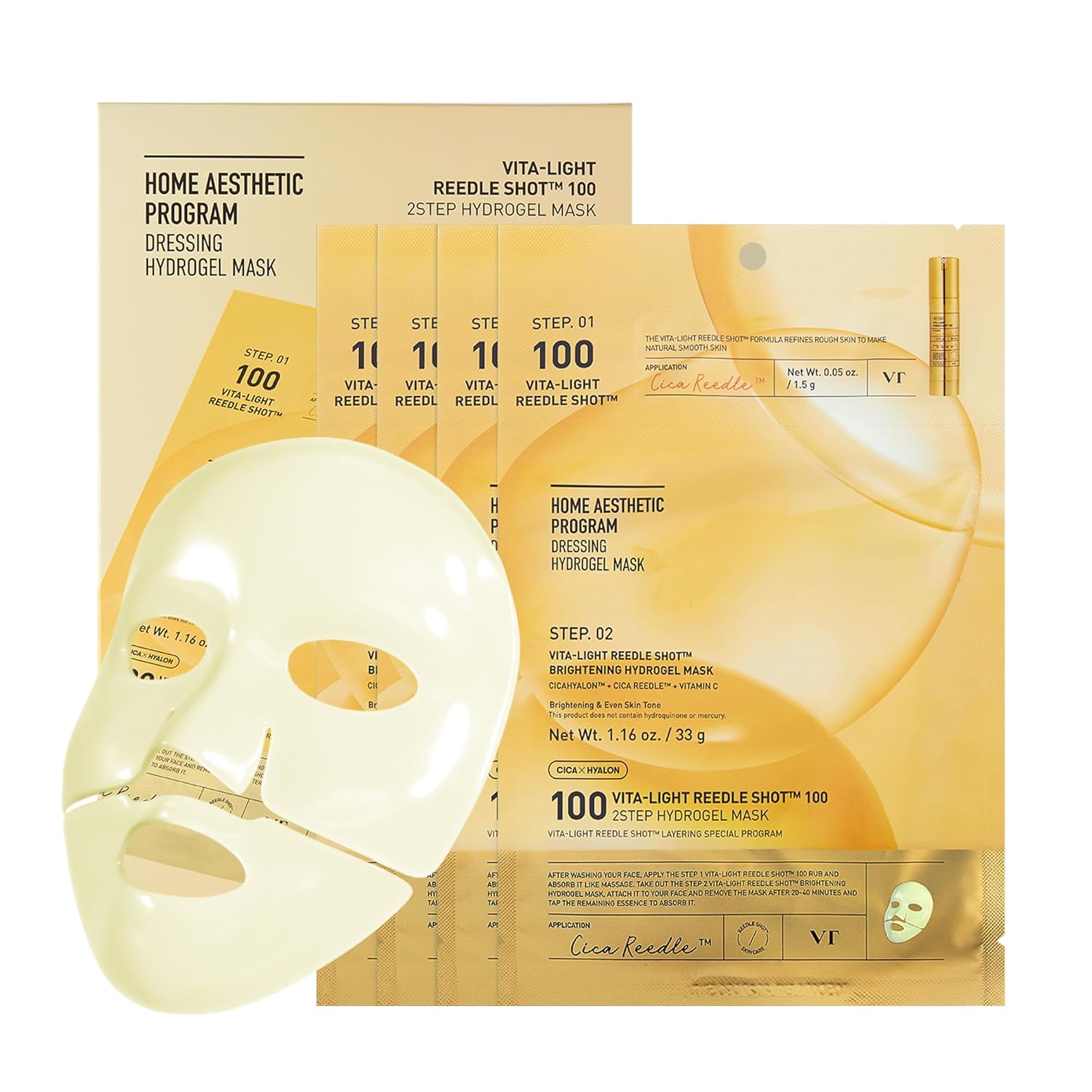 VT Vita-light Reedle Shot 100 2Step Hydrogel Mask